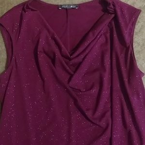 Roz&Ali Cowl Neck Tank